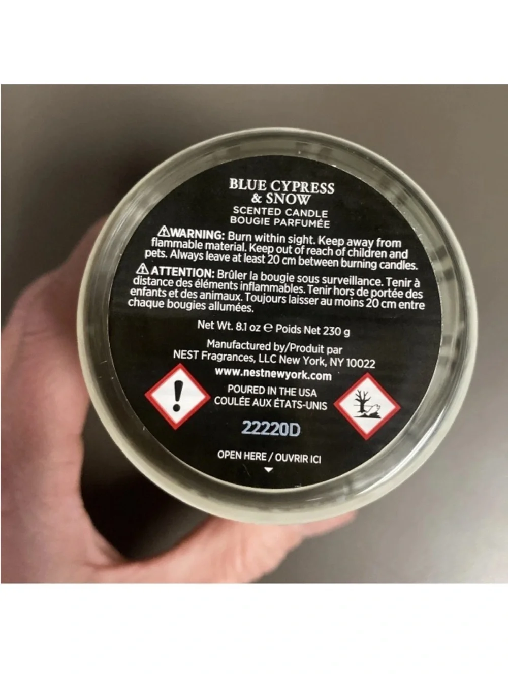 Nest Fragrances New York Blue Cypress and Snow Classic 8.1 Oz New